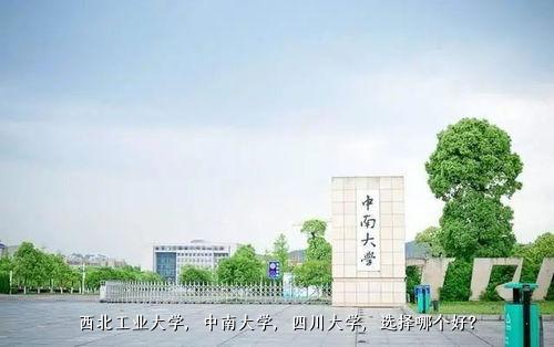 西北工业大学，中南大学，四川大学，选择哪个好？