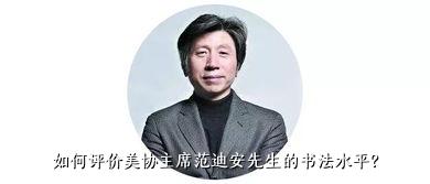 如何评价美协主席范迪安先生的书法水平？