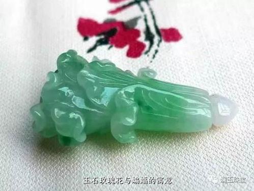 玉石玫瑰花与蝙蝠的寓意