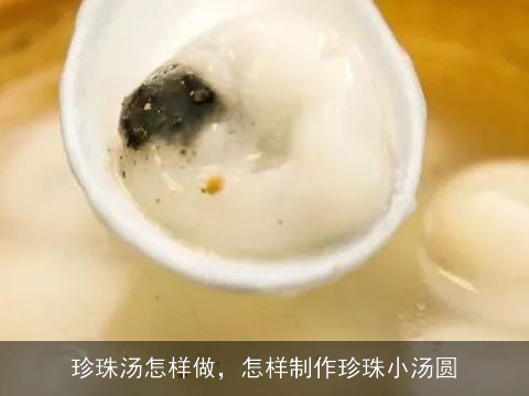 珍珠汤怎样做，怎样制作珍珠小汤圆