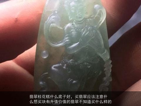 翡翠桂花糕什么底子好，买翡翠应该注意什么想买块有升值价值的翡翠不知道买什么样的