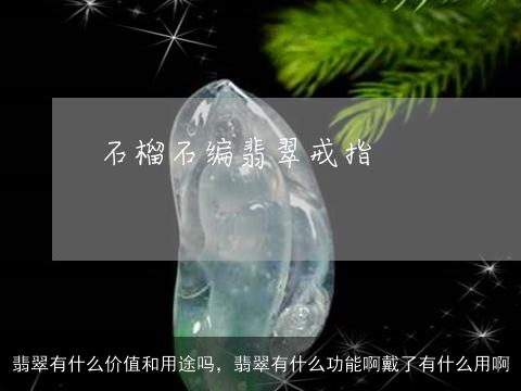 翡翠有什么价值和用途吗，翡翠有什么功能啊戴了有什么用啊