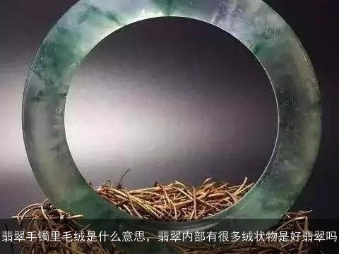 翡翠手镯里毛绒是什么意思，翡翠内部有很多绒状物是好翡翠吗