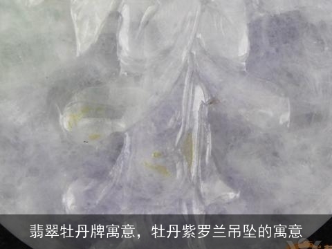 翡翠牡丹牌寓意，牡丹紫罗兰吊坠的寓意