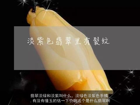 翡翠淡绿和淡紫叫什么，淡绿色淡紫色手镯,有没有懂玉的估一下价啊这个是什么翡翠啊