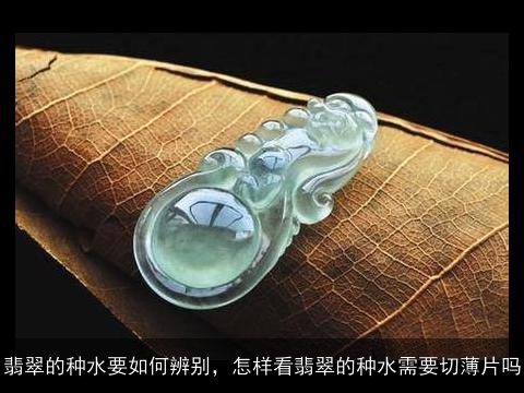 翡翠的种水要如何辨别，怎样看翡翠的种水需要切薄片吗