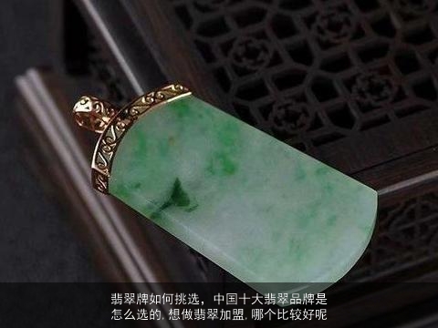 翡翠牌如何挑选，中国十大翡翠品牌是怎么选的,想做翡翠加盟,哪个比较好呢