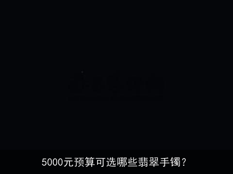 5000元预算可选哪些翡翠手镯？