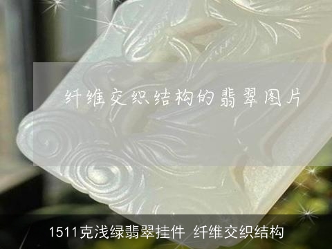 1511克浅绿翡翠挂件 纤维交织结构